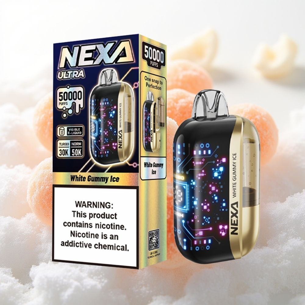 NEXA Ultra 50000 Puffs 5% Nikotin Hvit Gummy Is