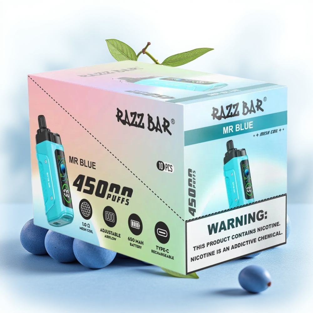 Razz Bar 45000 Puffs 1.0 Ohm Mr Blå