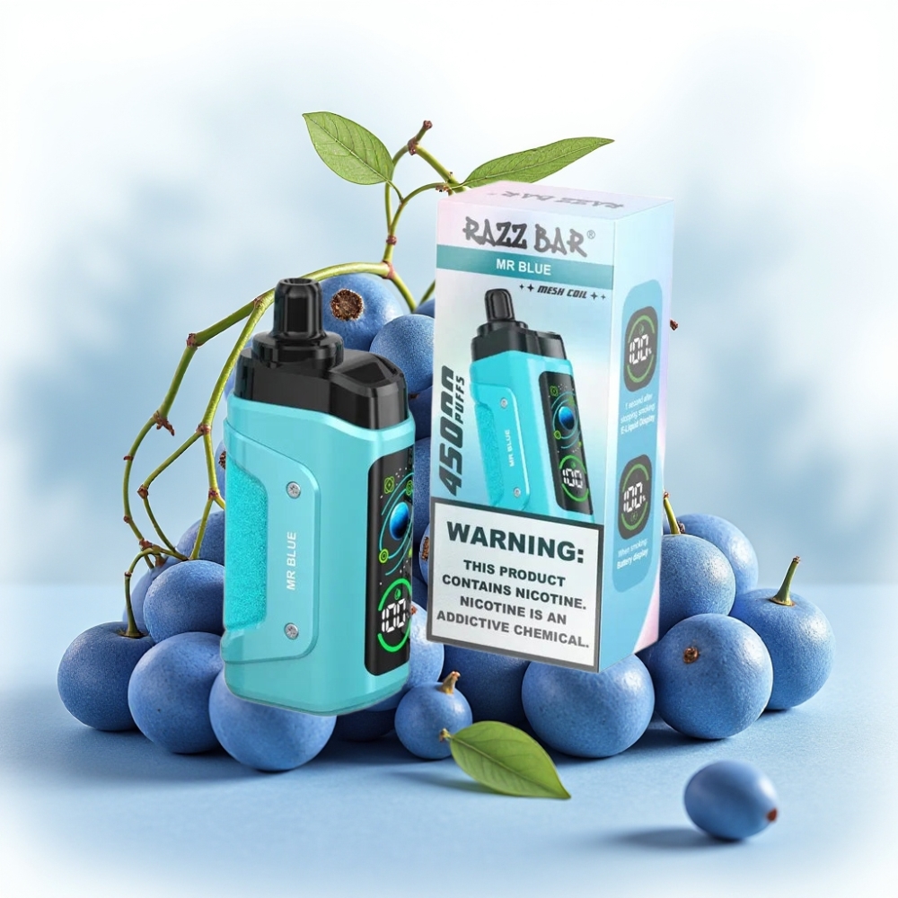 Razz Bar 45000 Puffs 1.0 Ohm Mr Blå