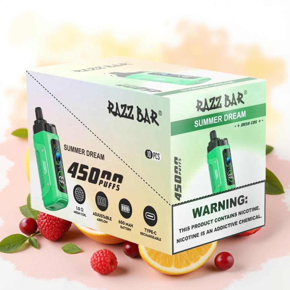 Razz Bar 45000 Puffs Justerbar Luftstrøm Sommerdrøm