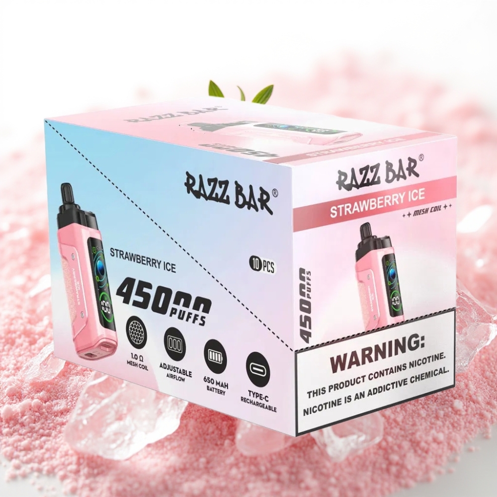 Razz Bar 45000 Puffs Type-C Jordbær Is