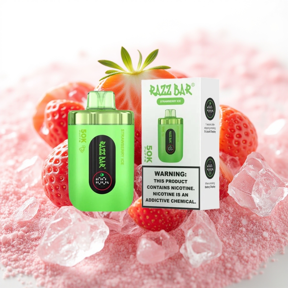 Razz Bar 50K Puffs 1.0 Ohm Jordbæris