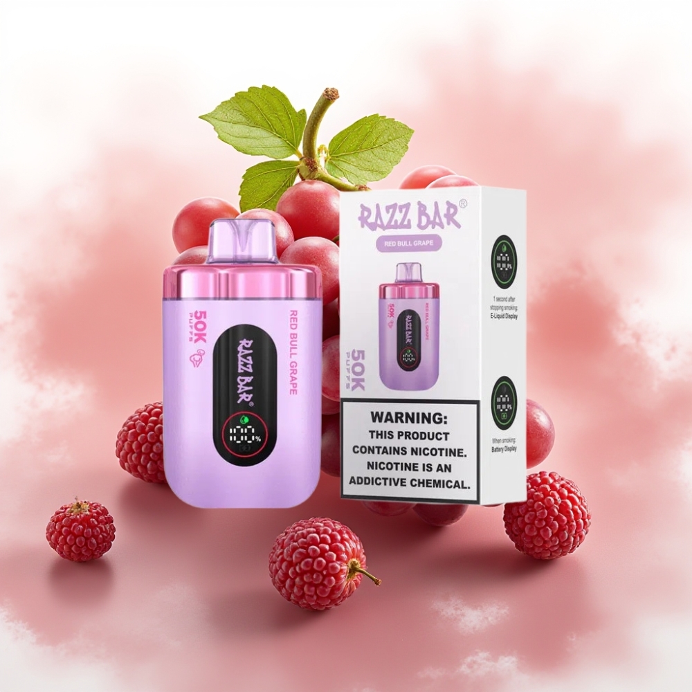 Razz Bar 50K Puffs 1.0 Ohm Red Bull Drue