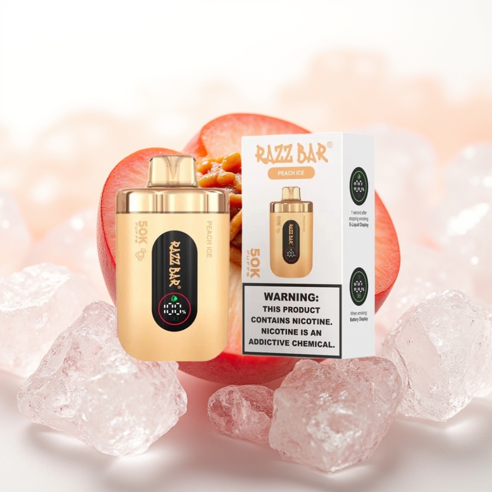 Razz Bar 50K Puffs 650 Mah Fersken Is