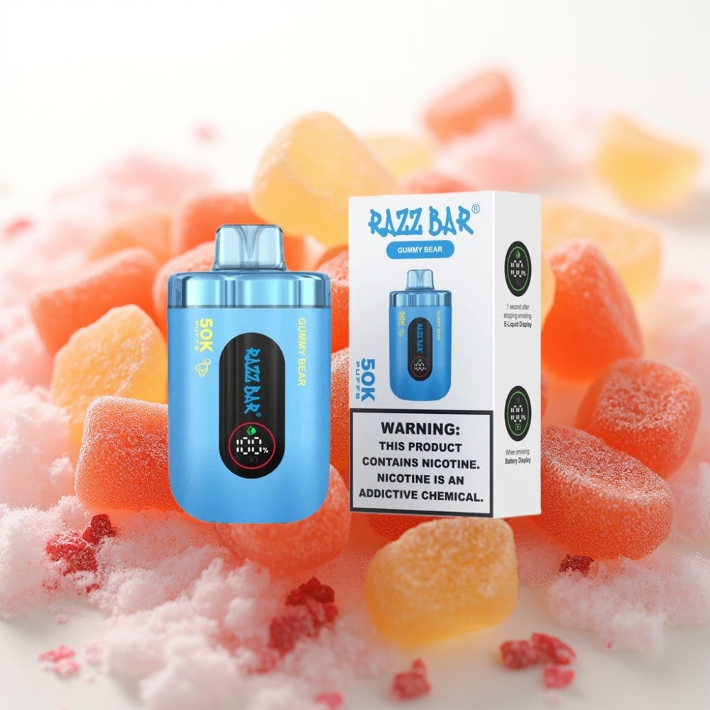 Razz Bar 50K Puffs 650 Mah Gummy Bjørn