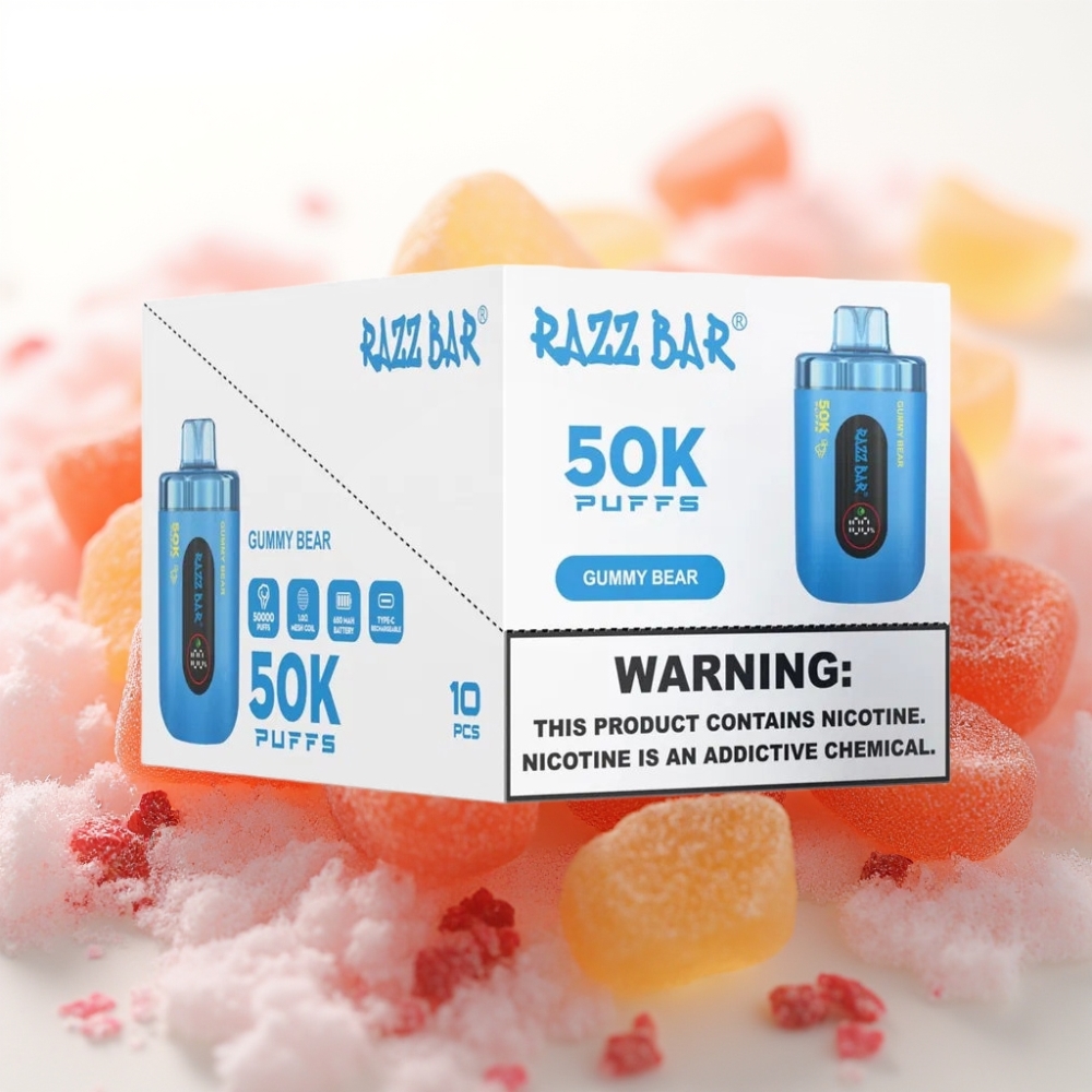 Razz Bar 50K Puffs 650 Mah Gummy Bjørn
