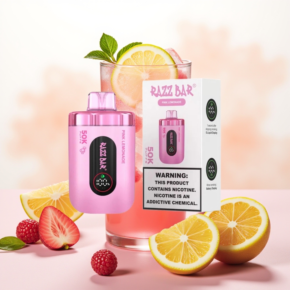 Razz Bar 50K Puffs 650 Mah Rosa Sitronbrus