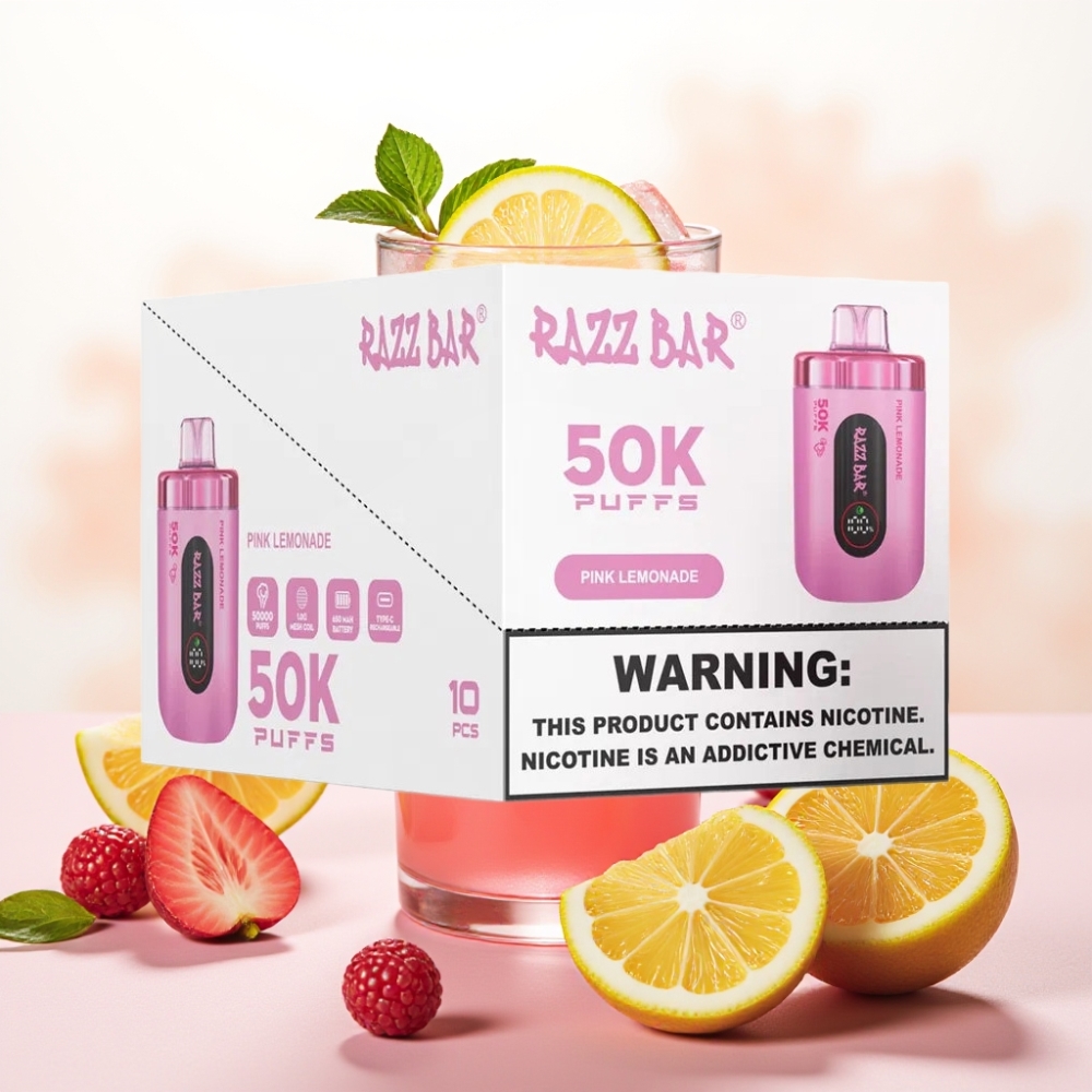 Razz Bar 50K Puffs 650 Mah Rosa Sitronbrus
