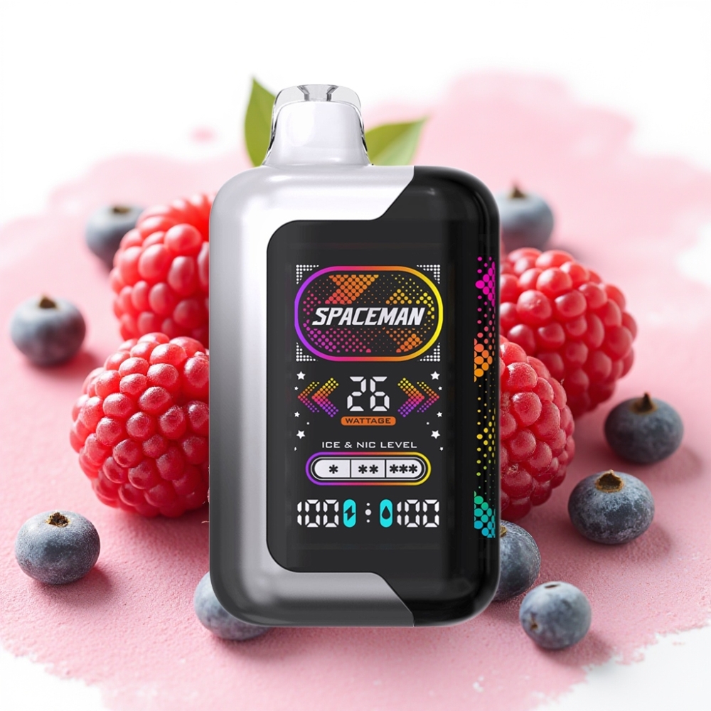 SMOK Spaceman SP40000 0% Nikotin 40000 Puff Blackbringebær Razz