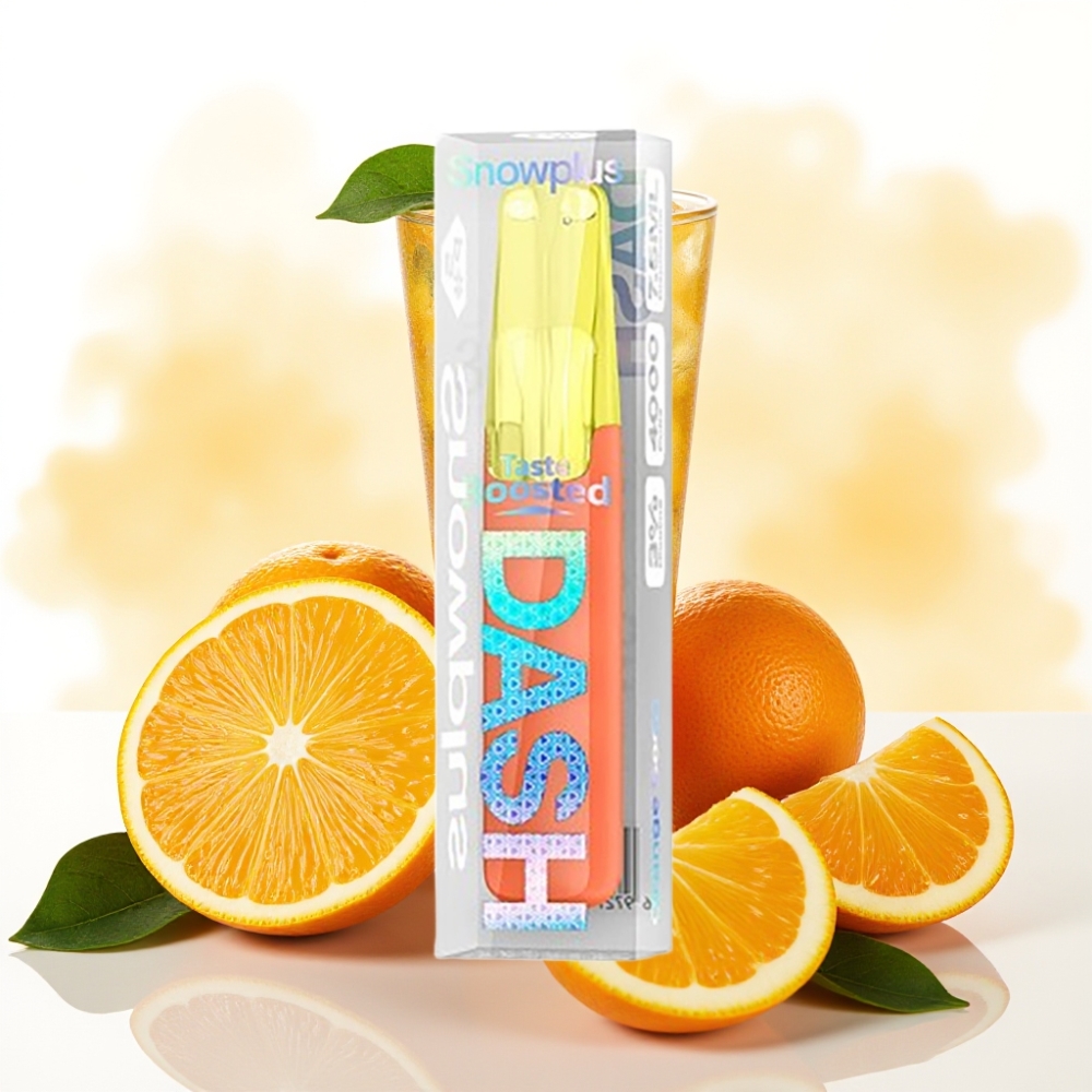 Snowplus Dash 4000 Puffs 7,5 ml Appelsinbrus