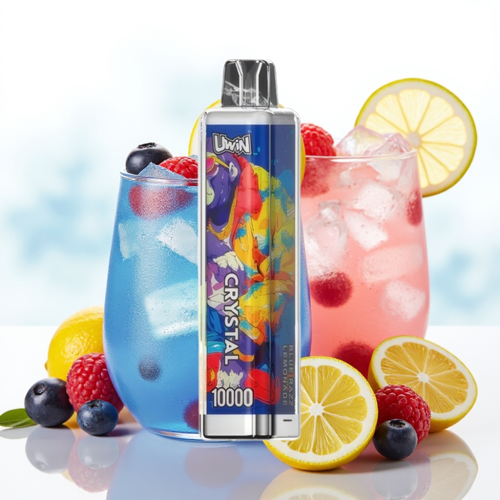 UWIN Crystal 10000 Puffs 18ml Blå Bringebær Lemonade