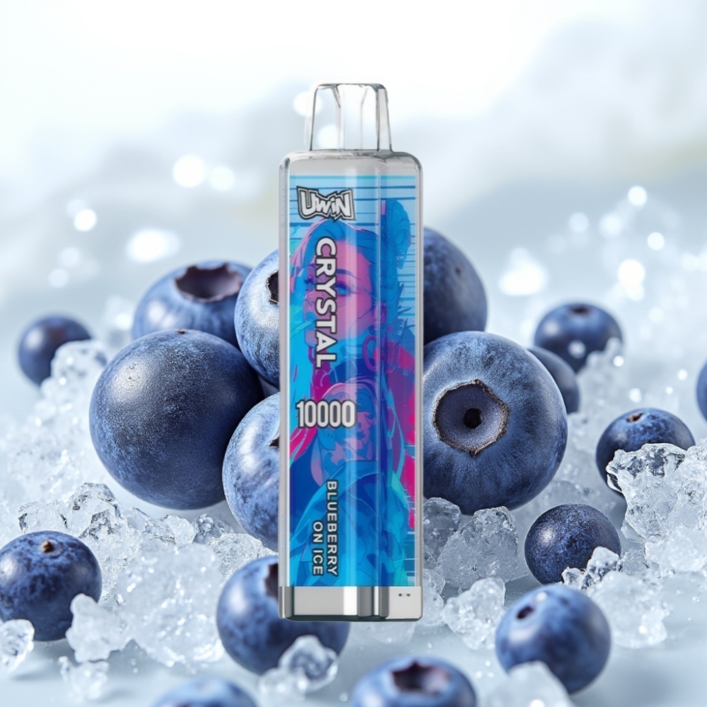 UWIN Crystal 10000 Puffs 18ml Blåbær På Is