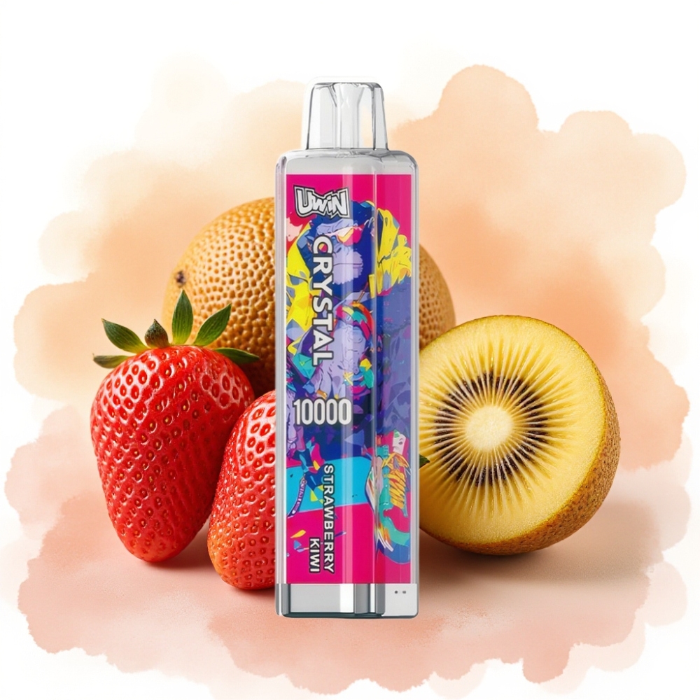 UWIN Crystal 10000 Puffs 18ml Jordbær Kiwi