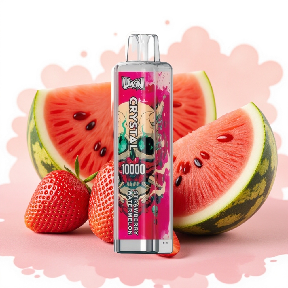 UWIN Crystal 10000 Puffs 18ml Jordbær Vannmelon