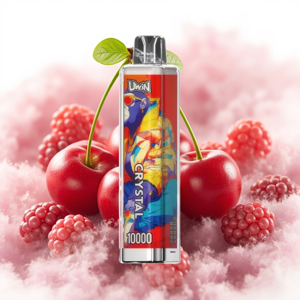 UWIN Crystal 10000 Puffs 18ml Kirsebær Bær