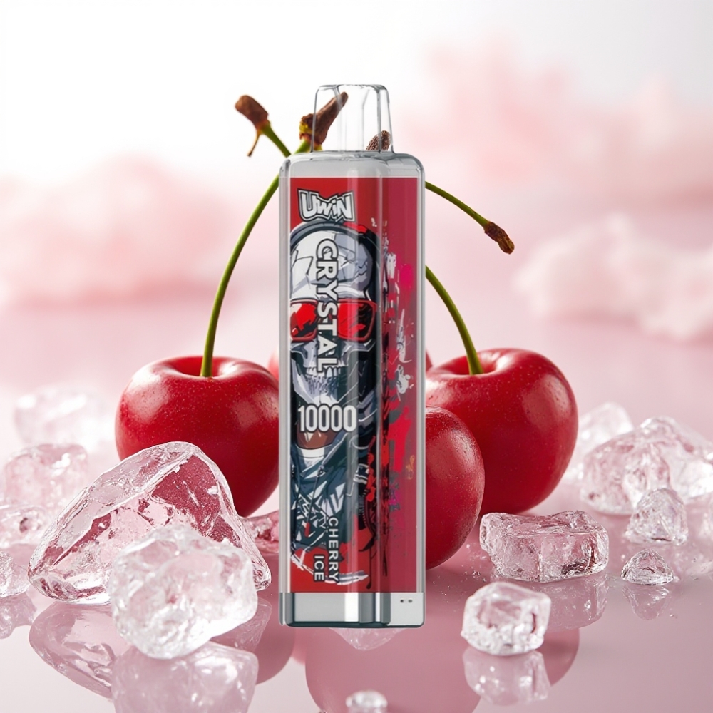 UWIN Crystal 10000 Puffs 18ml Kirsebær Is