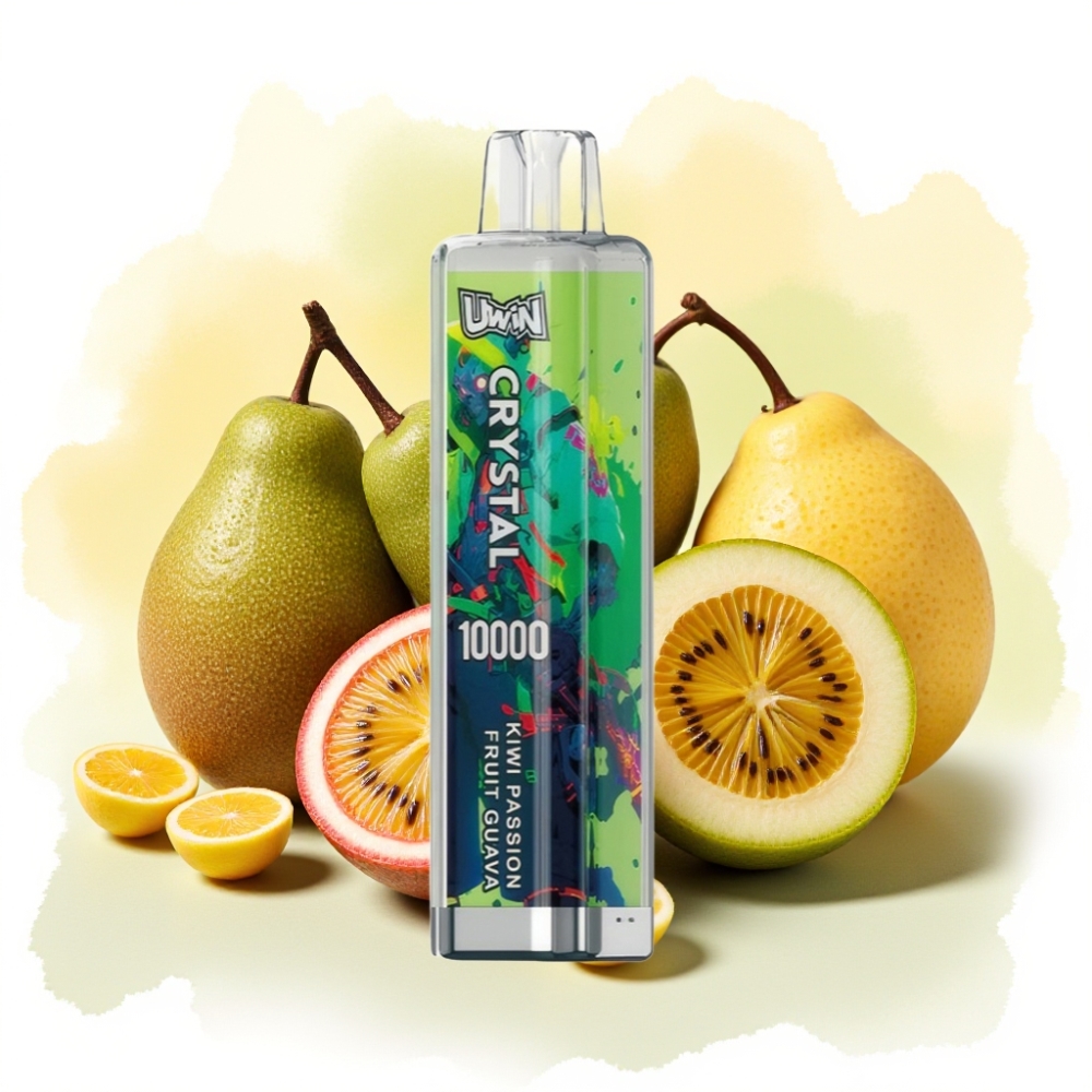UWIN Crystal 10000 Puffs 18ml Kiwi Pasjonsfrukt Guava
