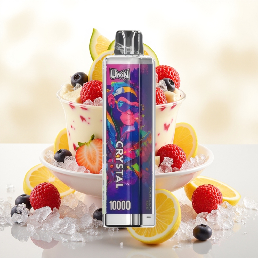UWIN Crystal 10000 Puffs 18ml Vaniljeis