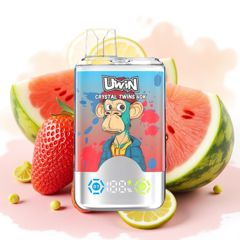 UWIN Crystal Twins 40000 Puff 32ml Jordbær Vannmelon Sitron Lime