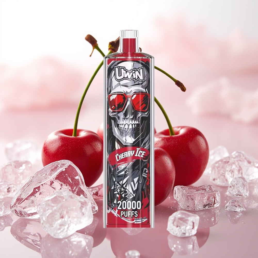 Uwin Shisha Hookah Crystal 20000 Puffs 22ml Kirsebær Is