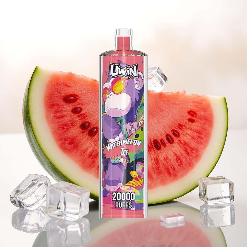 Uwin Shisha Hookah Crystal 20000 Puffs 22ml Vannmelon Is