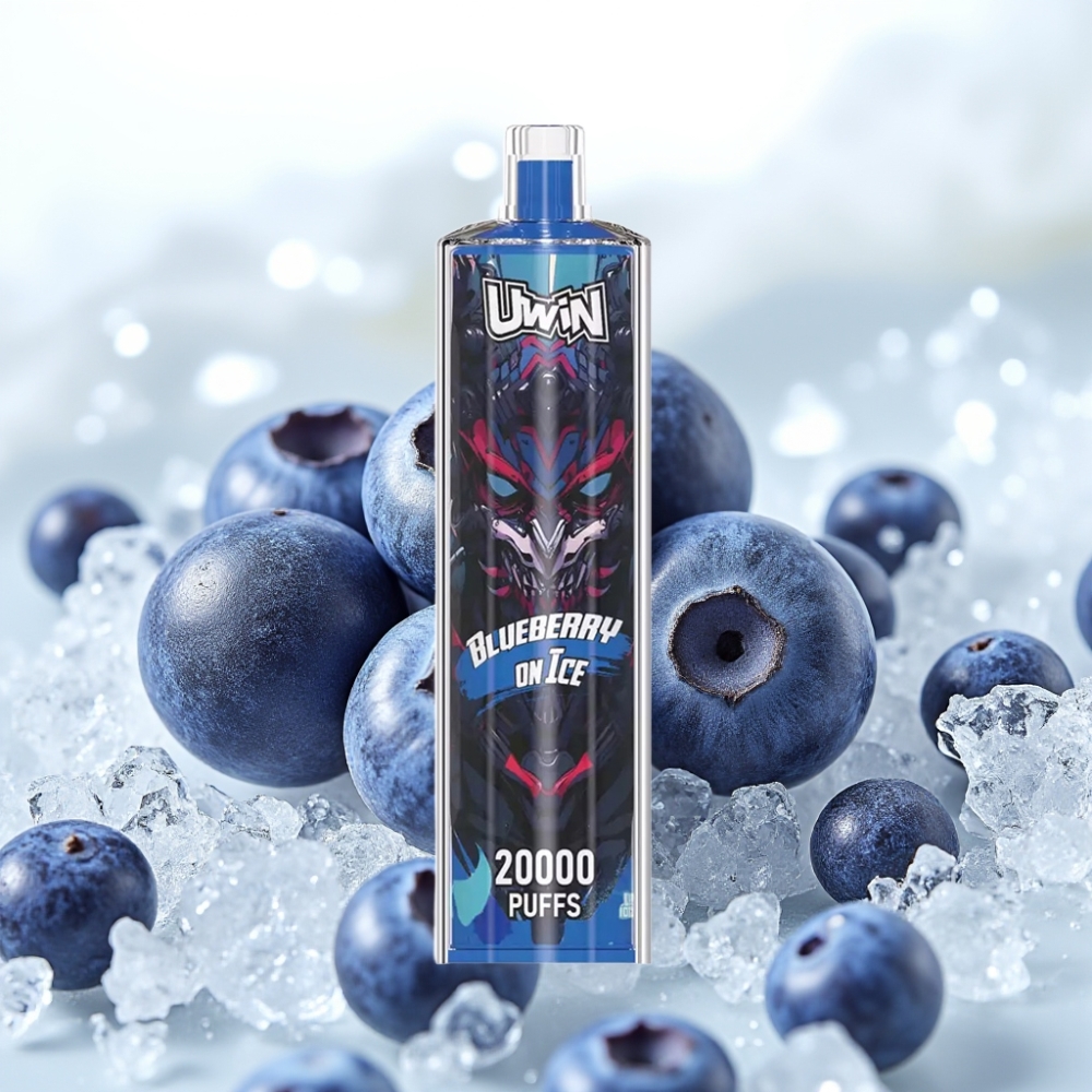 Uwin Shisha Hookah Crystal 20000 Puffs Blåbær På Is 22ml