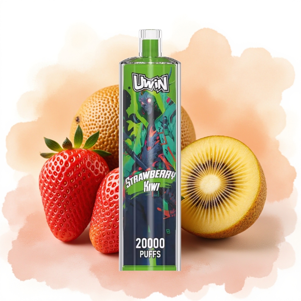 Uwin Shisha Hookah Crystal 20000 Puffs Jordbær Kiwi 22ml