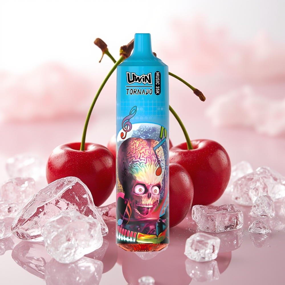 Uwin Tornado 35000 Music 600mAh Kirsebær Is