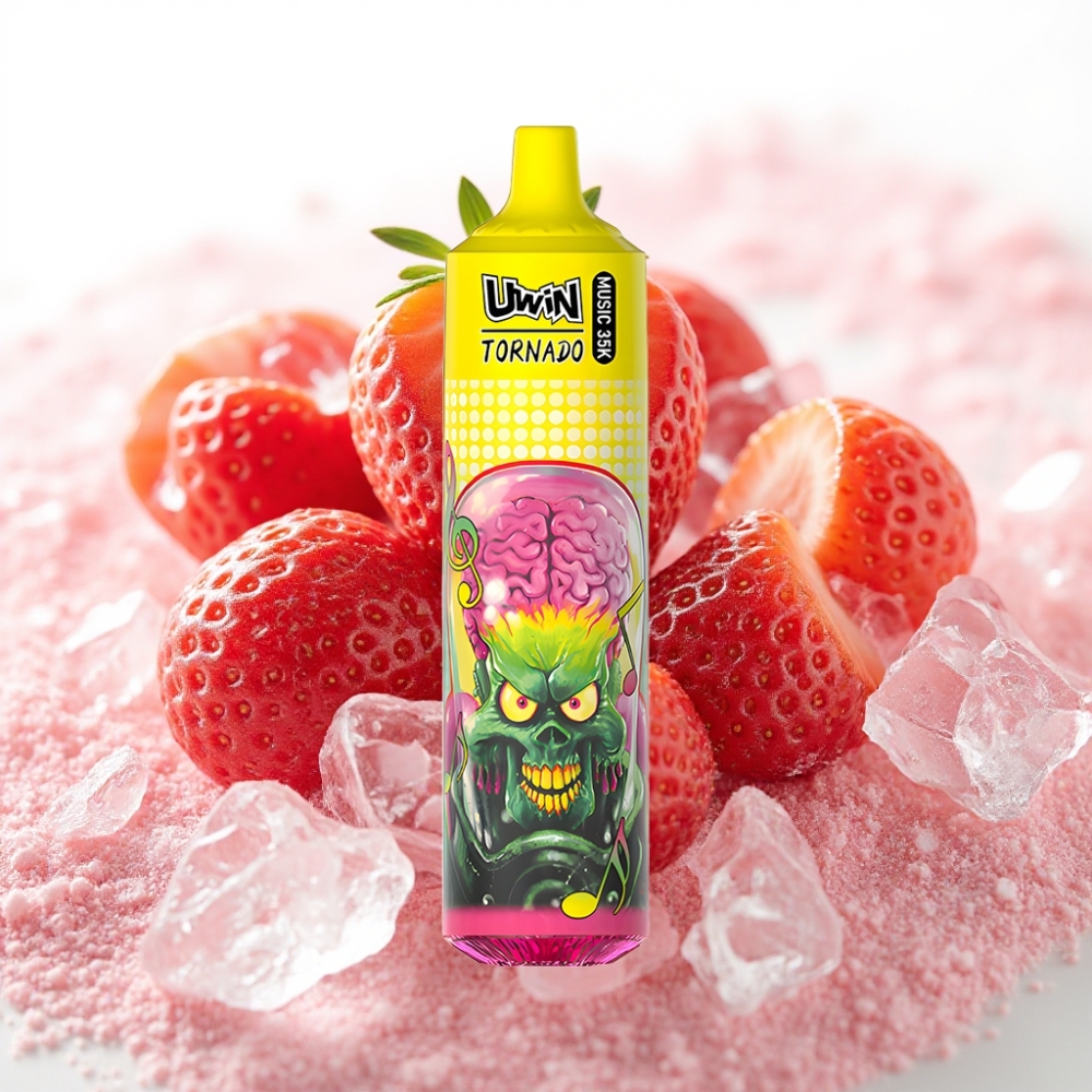 Uwin Tornado 35000 Music Jordbær Is 600mAh