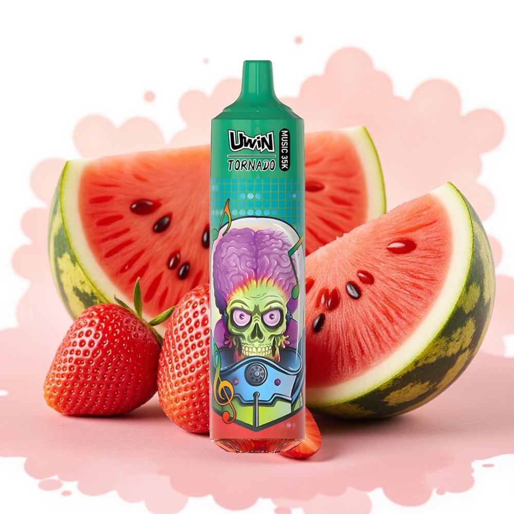Uwin Tornado 35000 Music Jordbær Vannmelon Disposable Vape