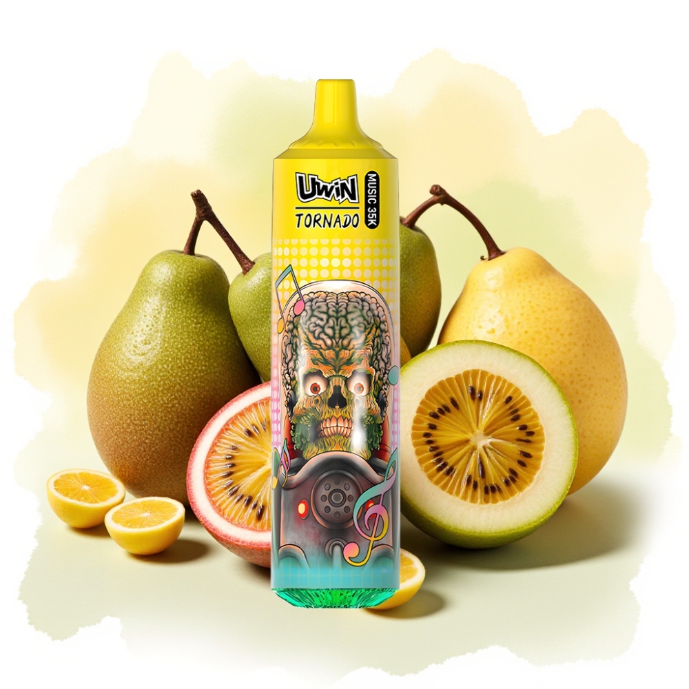 Uwin Tornado 35000 Music Kiwi Pasjonsfrukt Guava Musikkenk engangsdamp