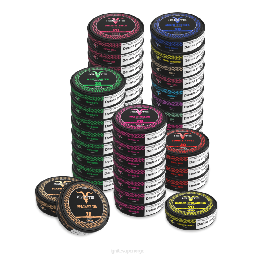 IGNITE nikotinposer 10-pakning dobbelt eple 46F6177 IGNITE vape disposable
