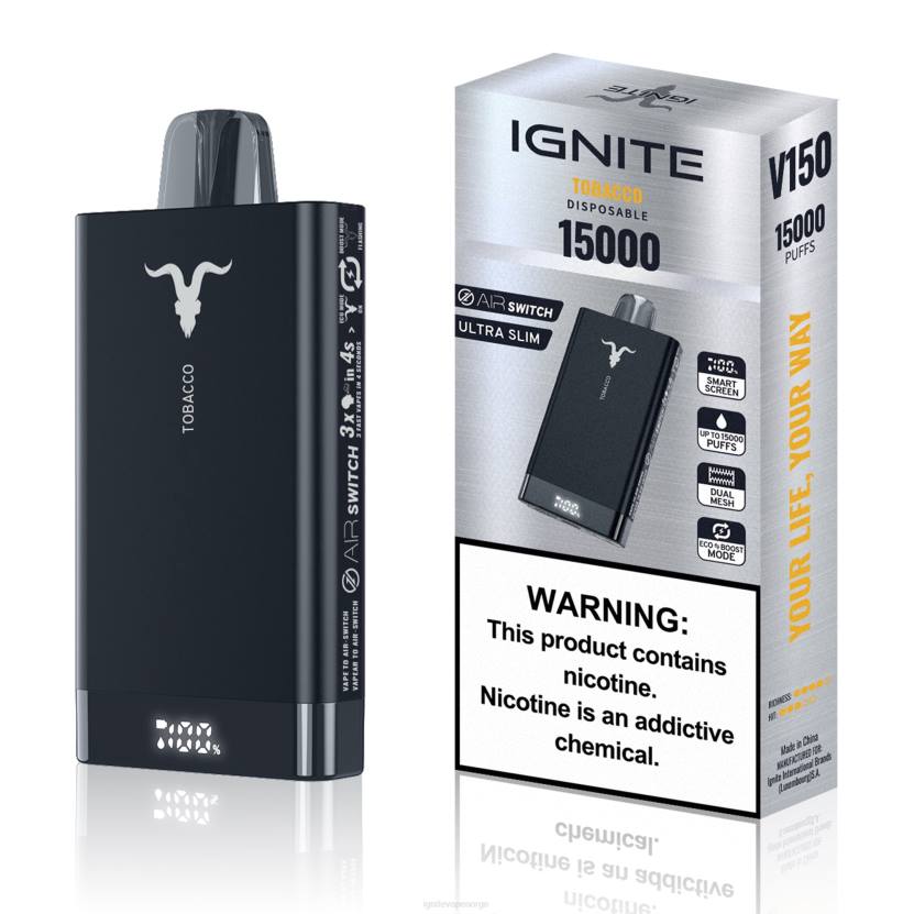IGNITE V150 vape penn tobakk 46F67 IGNITE vape disposable