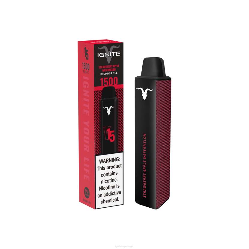 IGNITE V15 vape penn blå razz is 46F6107 IGNITE vape disposable