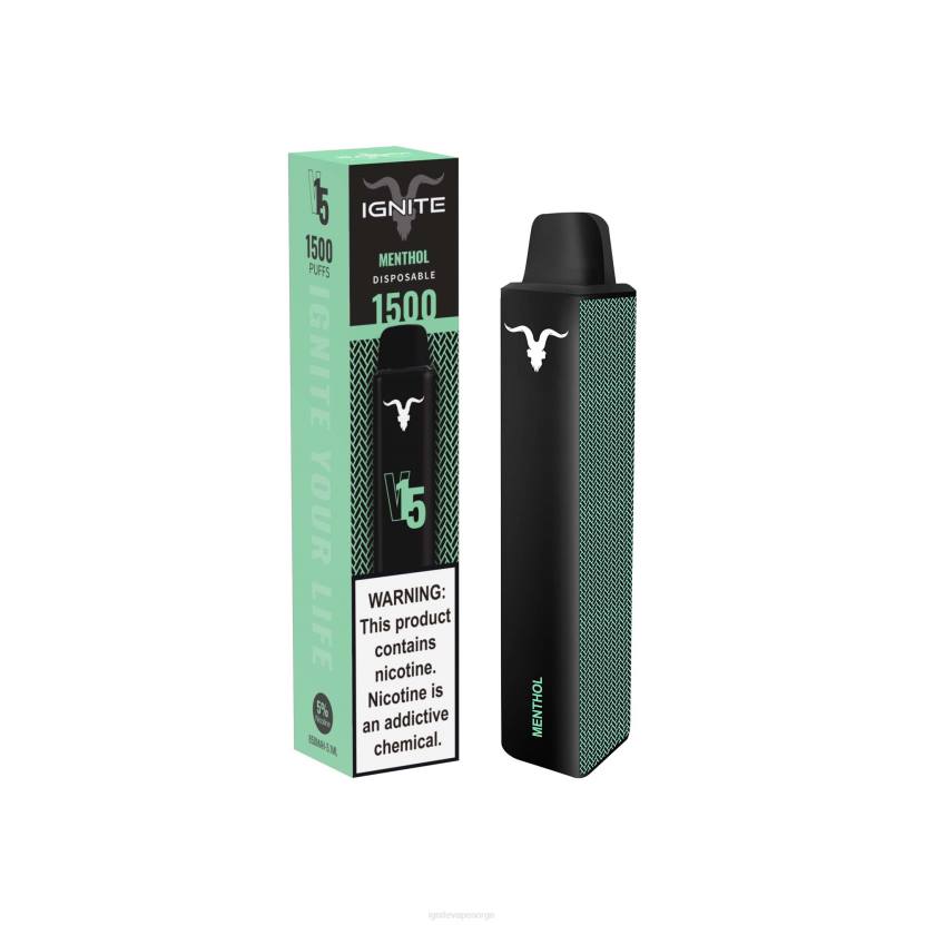 IGNITE V15 vape penn grønt eple fersken kiwi 46F6112 IGNITE vape norge
