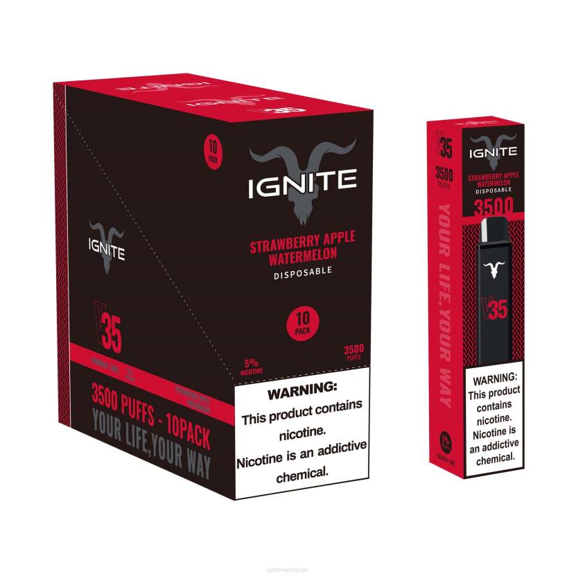 IGNITE V35 vape penn 10-pakning bananis 46F616 IGNITE vape shop