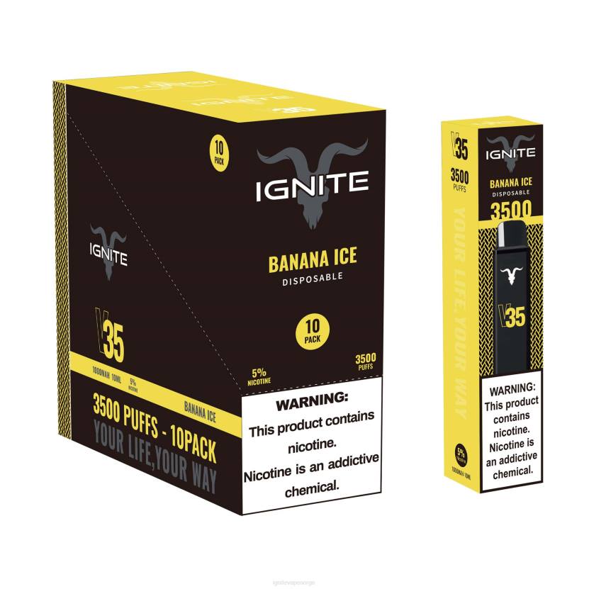 IGNITE V35 vape penn 10-pakning jordbær eple vannmelon 46F6126 IGNITE vape shop