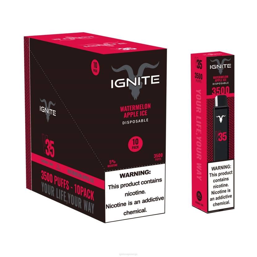 IGNITE V35 vape penn 10-pakning mango fersken 46F6124 IGNITE oslo