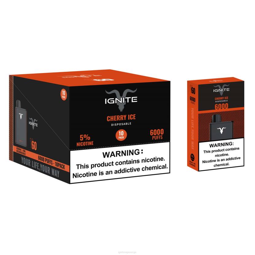 IGNITE V60 vape penn 10-pakning iskald mynte 46F620 IGNITE vape online