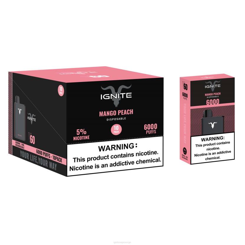 IGNITE V60 vape penn 10-pakning kirsebæris 46F617 IGNITE vape disposable