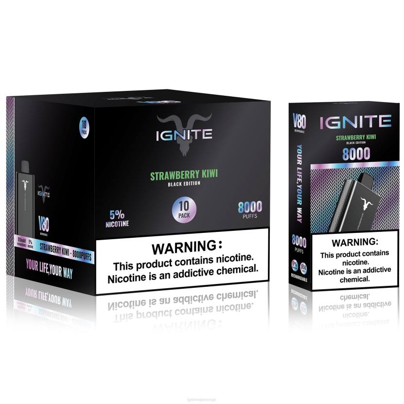IGNITE V80 vape penn 10-pakning banankirsebær 46F66 IGNITE vape shop