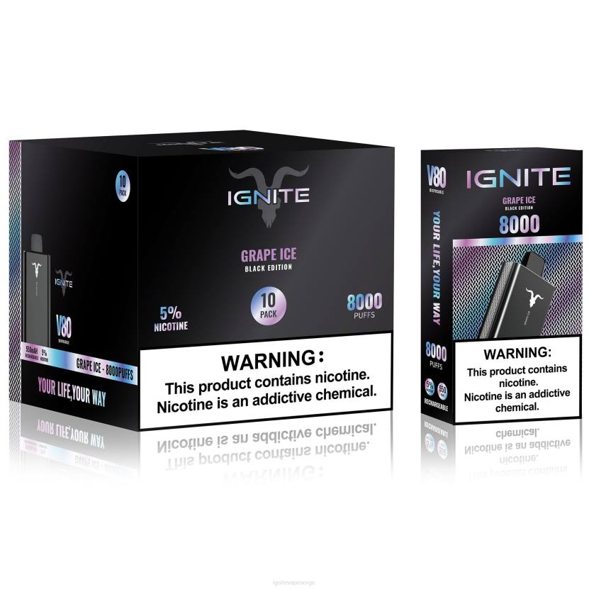 IGNITE V80 vape penn 10-pakning iskald mynte 46F660 IGNITE vape online